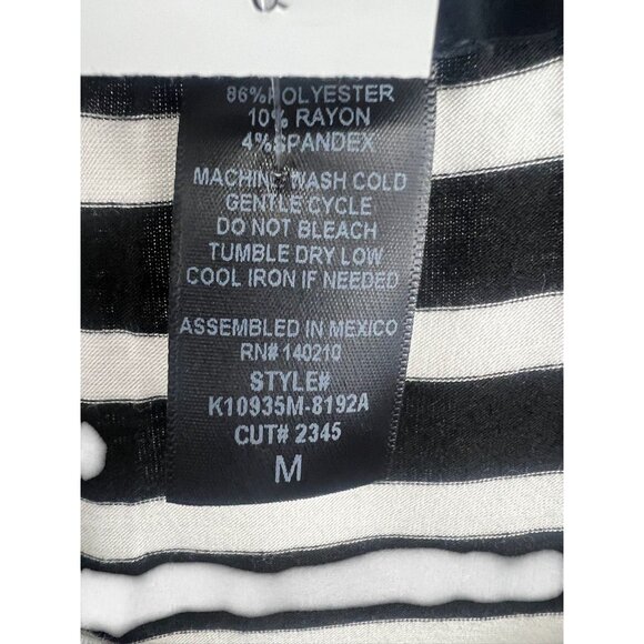 Love Ryan Women's New Striped Black White Short Sleeve T-Shirt M Nautical New St - Picture 6 of 7